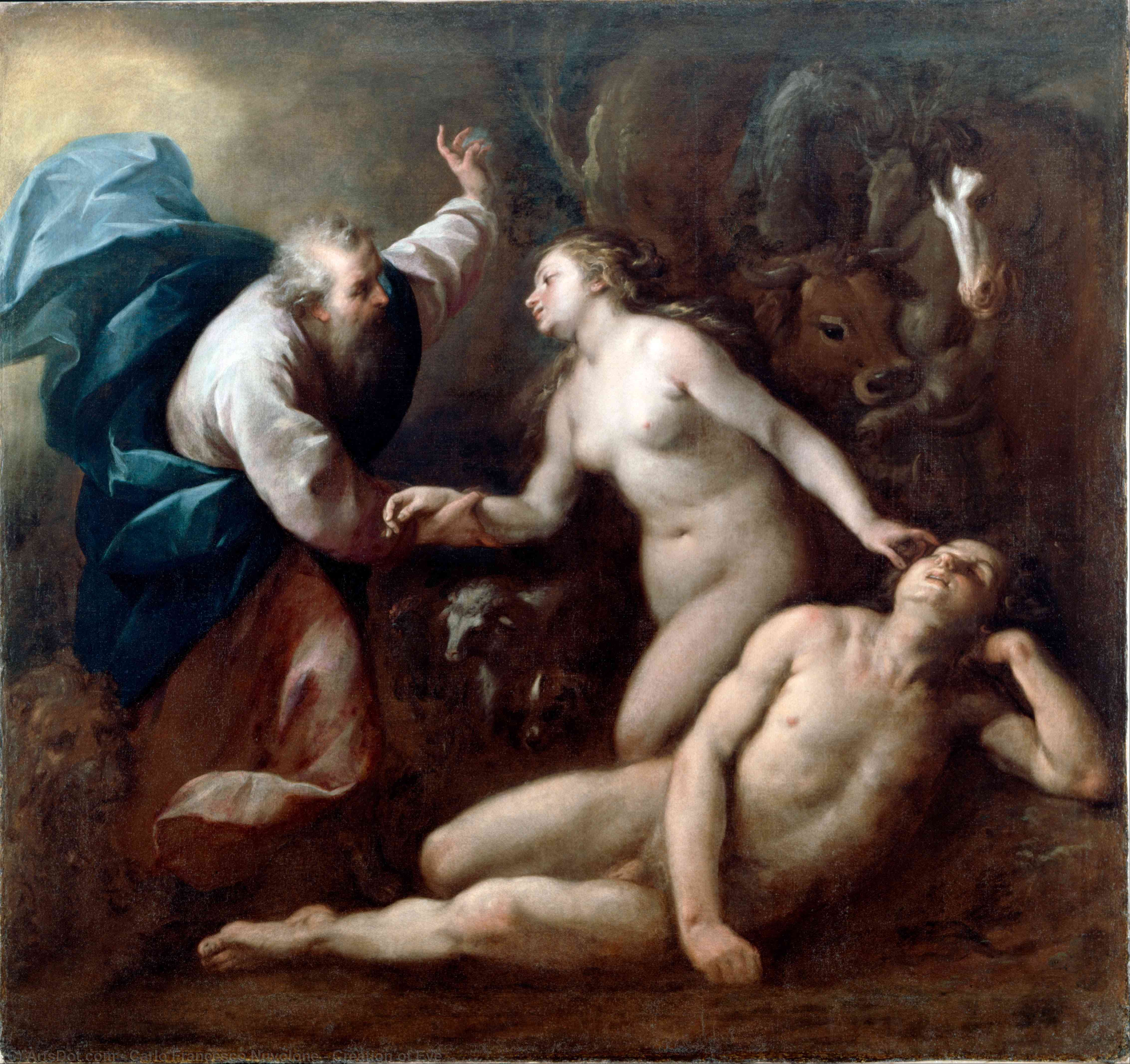 Wikioo.org - The Encyclopedia of Fine Arts - Painting, Artwork by Carlo Francesco Nuvolone - Creation of Eve