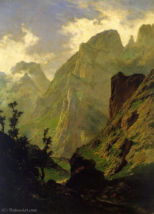 WikiOO.org - Güzel Sanatlar Ansiklopedisi - Resim, Resimler Carlos De Haes - The peaks of Europe