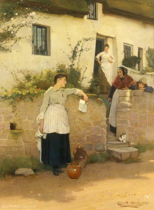 Wikioo.org - The Encyclopedia of Fine Arts - Painting, Artwork by Carlton Alfred Smith - Neighbourly gossip