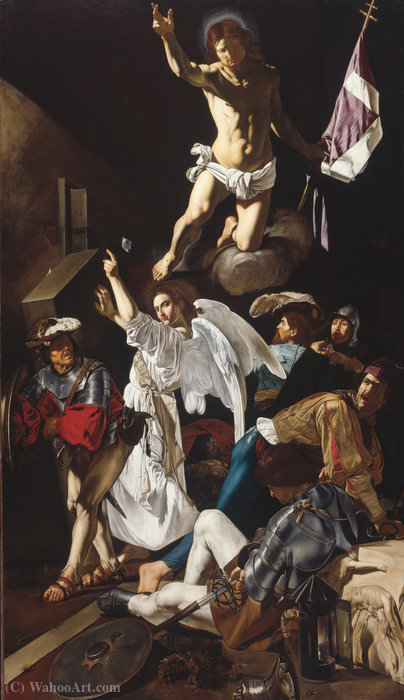 WikiOO.org - Enciclopédia das Belas Artes - Pintura, Arte por Cecco Del Caravaggio (Francesco Buoneri) - The resurrection