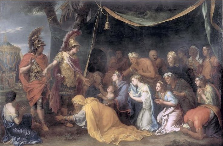Wikioo.org – L'Enciclopedia delle Belle Arti - Pittura, Opere di Charles De La Fosse - Famille de darius aux pieds d Alexandre