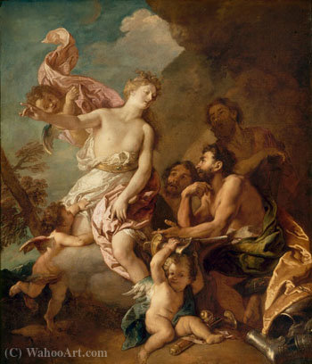 Wikioo.org – L'Encyclopédie des Beaux Arts - Peinture, Oeuvre de Charles De La Fosse - Venus demande Vulcan à forger l armure d Énée.