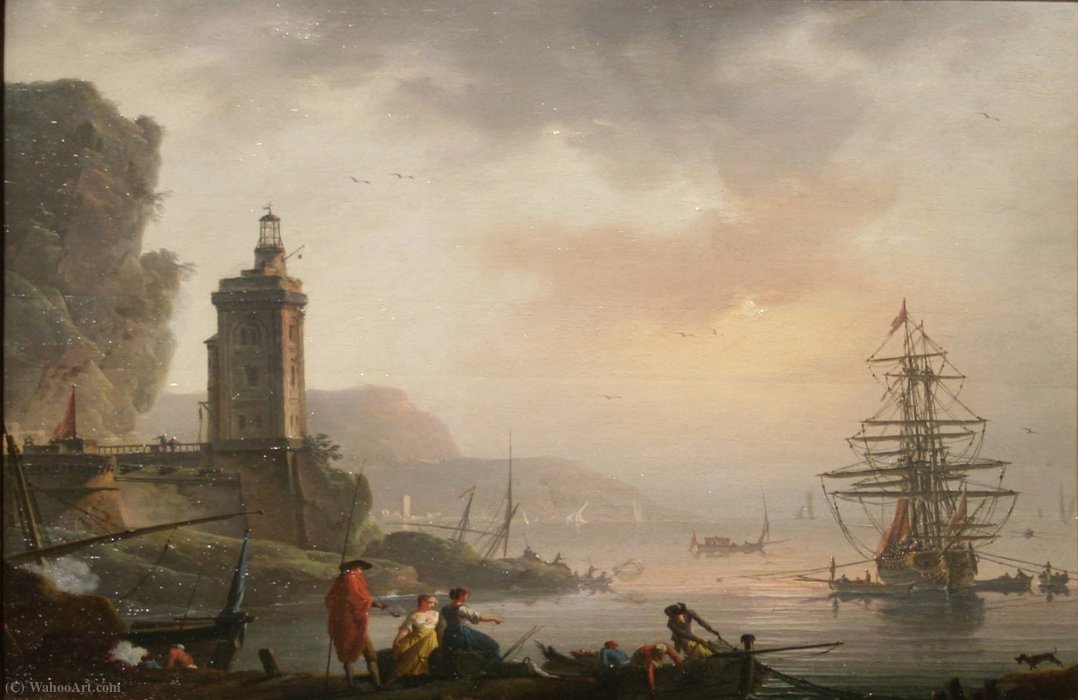 WikiOO.org - دایره المعارف هنرهای زیبا - نقاشی، آثار هنری Charles François Grenier De Lacroix - Sea side
