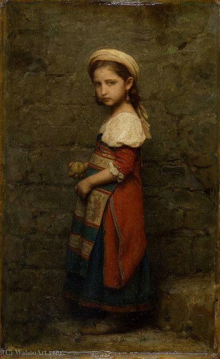 WikiOO.org - Encyclopedia of Fine Arts - Maalaus, taideteos Charles François Jalabert - talian Girl (after (1862))