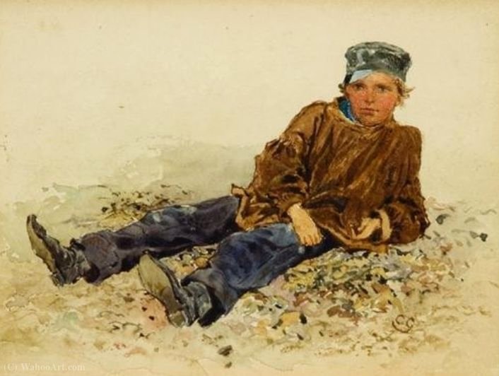 WikiOO.org - Enciklopedija dailės - Tapyba, meno kuriniai Charles Green - Breaker boy