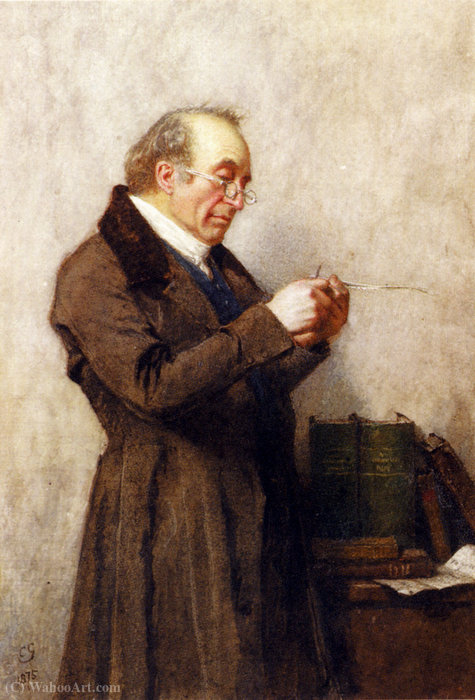 WikiOO.org - Encyclopedia of Fine Arts - Maleri, Artwork Charles Green - The schoolmaster