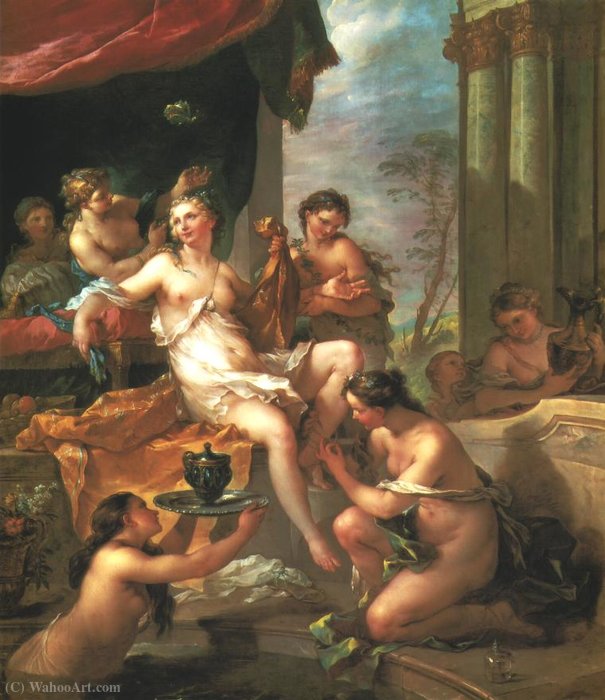 Wikioo.org - The Encyclopedia of Fine Arts - Painting, Artwork by Charles Joseph Natoire - The Toilet of Psyche