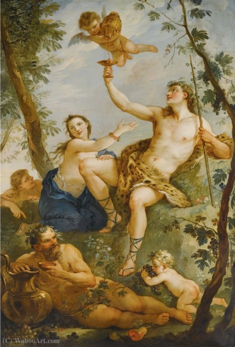Wikioo.org - The Encyclopedia of Fine Arts - Painting, Artwork by Charles Joseph Natoire - The Triumph of Bacchus