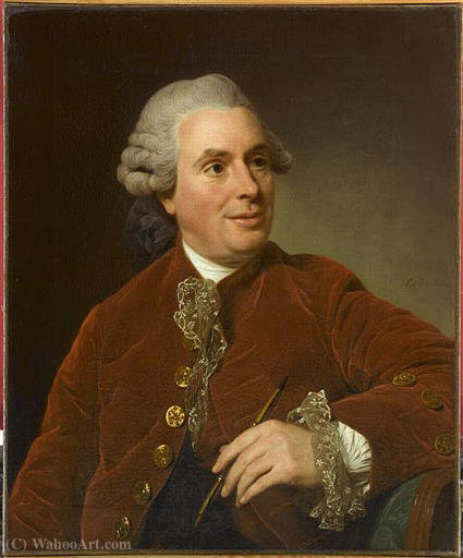Wikioo.org - The Encyclopedia of Fine Arts - Painting, Artwork by Charles Nicolas Cochin - Portrait of Charles-Nicolas Cochin