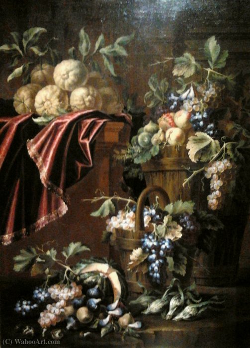 Wikioo.org - The Encyclopedia of Fine Arts - Painting, Artwork by Christian Berentz - Still life with grapes.
