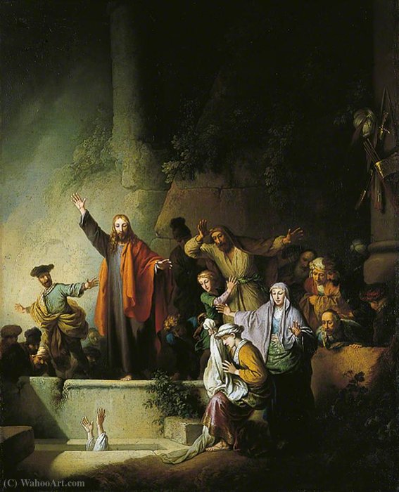 Wikioo.org - The Encyclopedia of Fine Arts - Painting, Artwork by Christian Wilhelm Ernst Dietrich Dietrich - The Raising of Lazarus