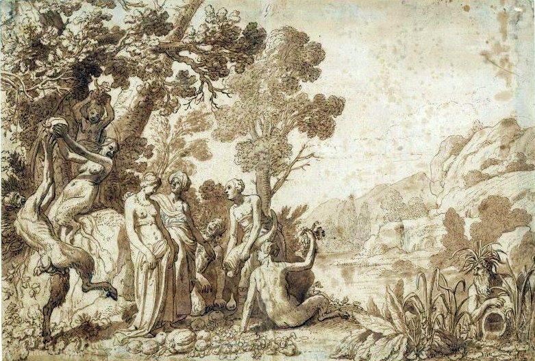 Wikioo.org - The Encyclopedia of Fine Arts - Painting, Artwork by Claes Cornelisz Moeyaert (Icolaes Moyaert) - Bacchus and Ariadne on Naxos.