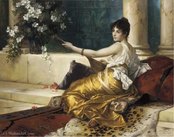Wikioo.org - The Encyclopedia of Fine Arts - Painting, Artwork by Conrad Kiesel - Lute player