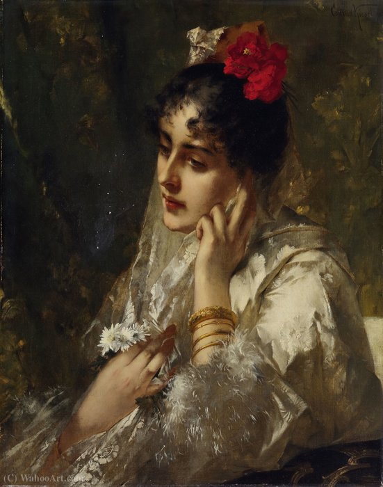 Wikioo.org - The Encyclopedia of Fine Arts - Painting, Artwork by Conrad Kiesel - Young spanish