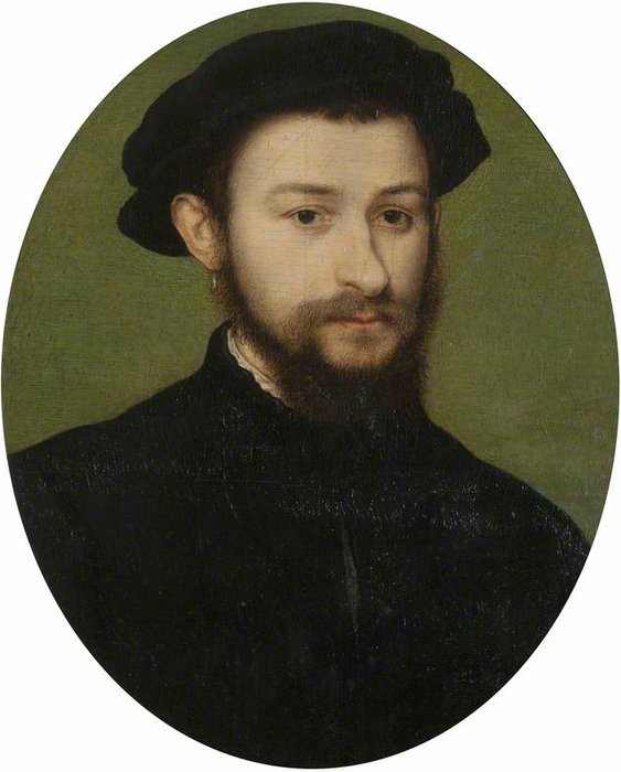 WikiOO.org - دایره المعارف هنرهای زیبا - نقاشی، آثار هنری Corneille De Lyon - Portrait of an Unknown Man