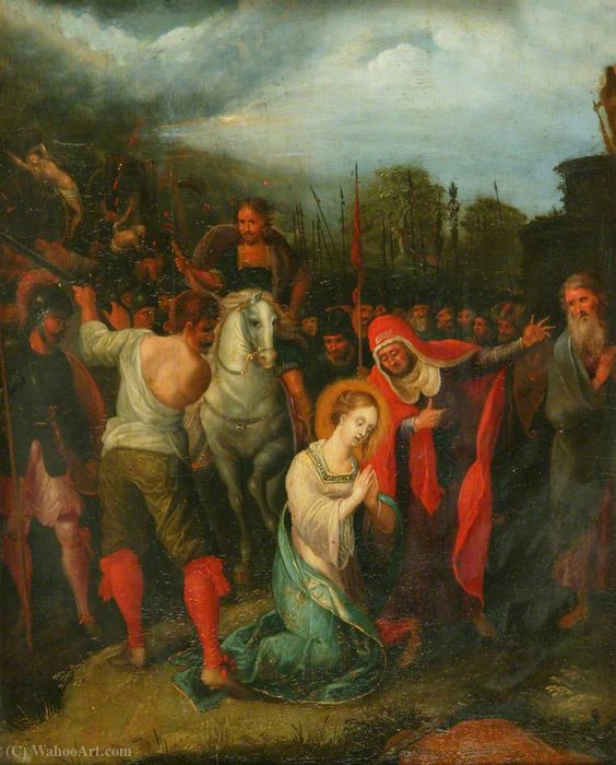 WikiOO.org - Encyclopedia of Fine Arts - Maleri, Artwork Cornelis De Baellieur - Martyrdom of Saint Catherine
