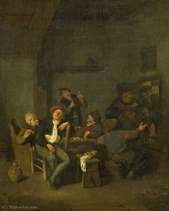 Wikioo.org - The Encyclopedia of Fine Arts - Painting, Artwork by Cornelis Dusart - Tavern interior