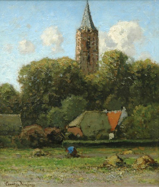 WikiOO.org - אנציקלופדיה לאמנויות יפות - ציור, יצירות אמנות Cornelis Kuypers - View of the church in Soest