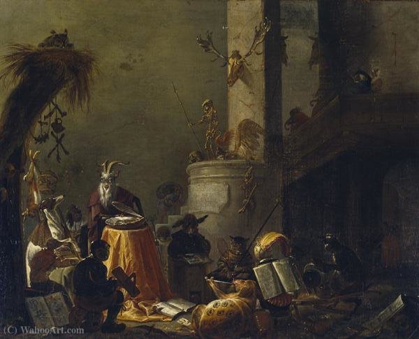 Wikioo.org - The Encyclopedia of Fine Arts - Painting, Artwork by Cornelis Saftleven (Cornelis Zachtleven) - College of Animals