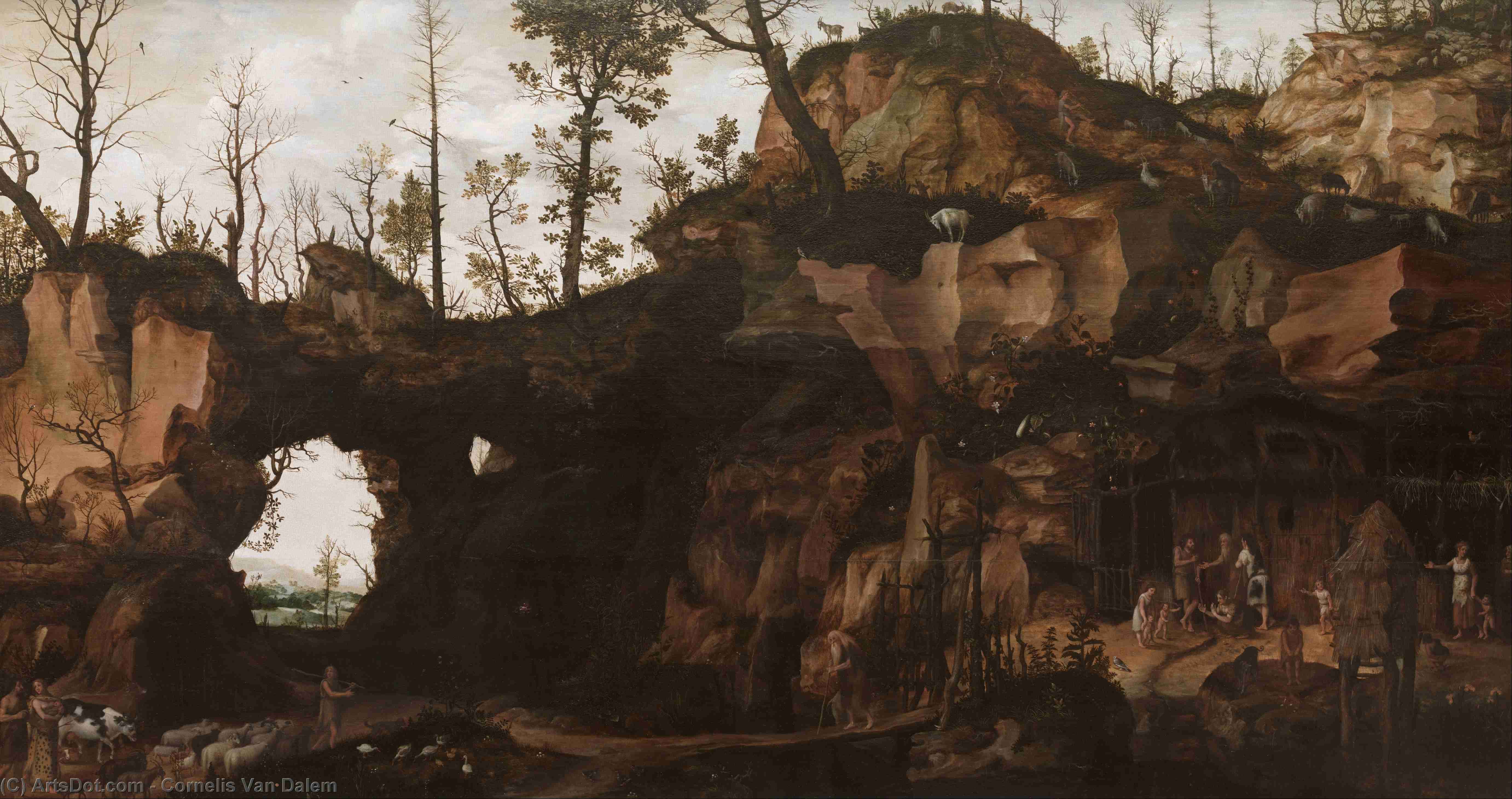 WikiOO.org - Encyclopedia of Fine Arts - Malba, Artwork Cornelis Van Dalem - The Dawn of Civilization