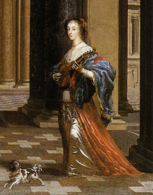 Wikioo.org – La Enciclopedia de las Bellas Artes - Pintura, Obras de arte de Cornelius The Elder Jonson Van Ceulen - Retrato de la reina Enriqueta María