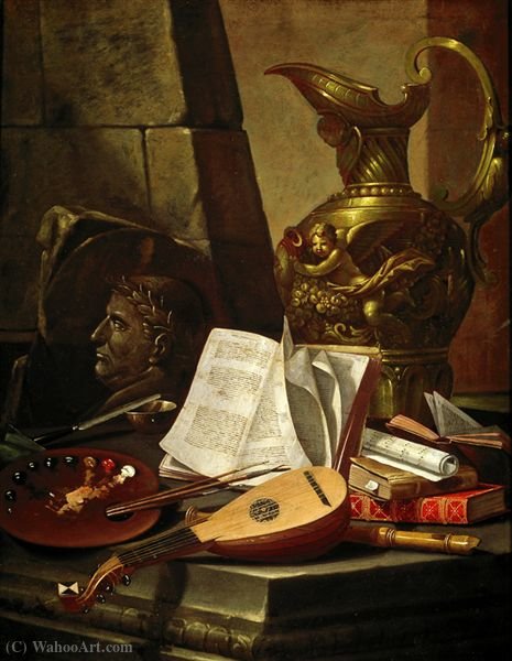 Wikioo.org - สารานุกรมวิจิตรศิลป์ - จิตรกรรม Cristoforo Munari - Allegory of the arts