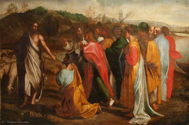 WikiOO.org - Encyclopedia of Fine Arts - Festés, Grafika Daniel I Mijtens - Christ's Charge to Peter