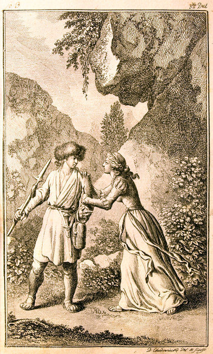 WikiOO.org – 美術百科全書 - 繪畫，作品 Daniel Nikolaus Chodowiecki - 插图从巴尔德的约翰内斯Ewalds死亡