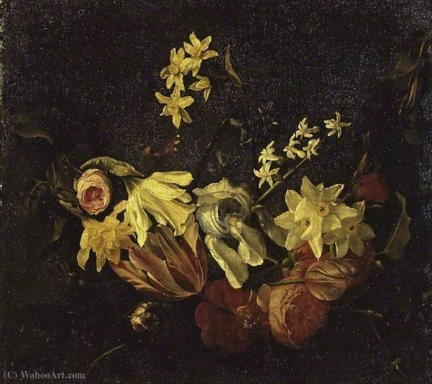 Wikioo.org - The Encyclopedia of Fine Arts - Painting, Artwork by Daniel Seghers - Festoon of flowers.