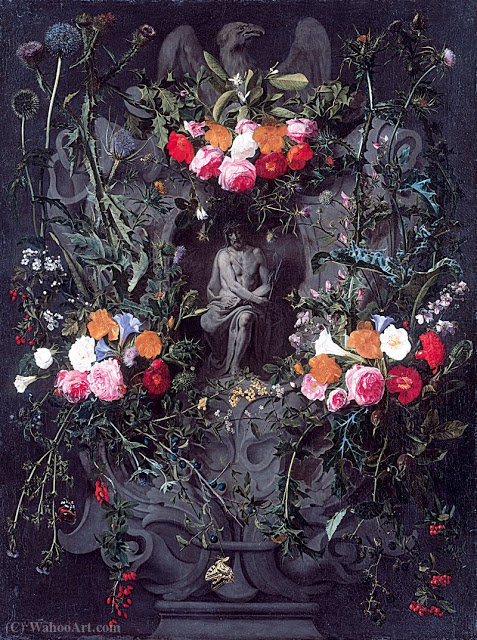 Wikioo.org - The Encyclopedia of Fine Arts - Painting, Artwork by Daniel Seghers - Flower garlands.
