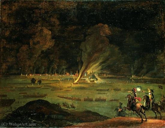 Wikioo.org - สารานุกรมวิจิตรศิลป์ - จิตรกรรม Daniel Vertangen - The assault of Copenhagen on the night between 10 and 11 February (1659)