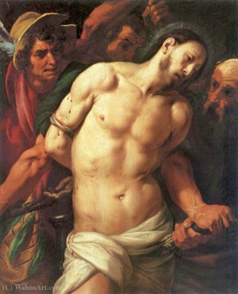 WikiOO.org - Εγκυκλοπαίδεια Καλών Τεχνών - Ζωγραφική, έργα τέχνης Daniele Crespi - Flagellation of Christ.