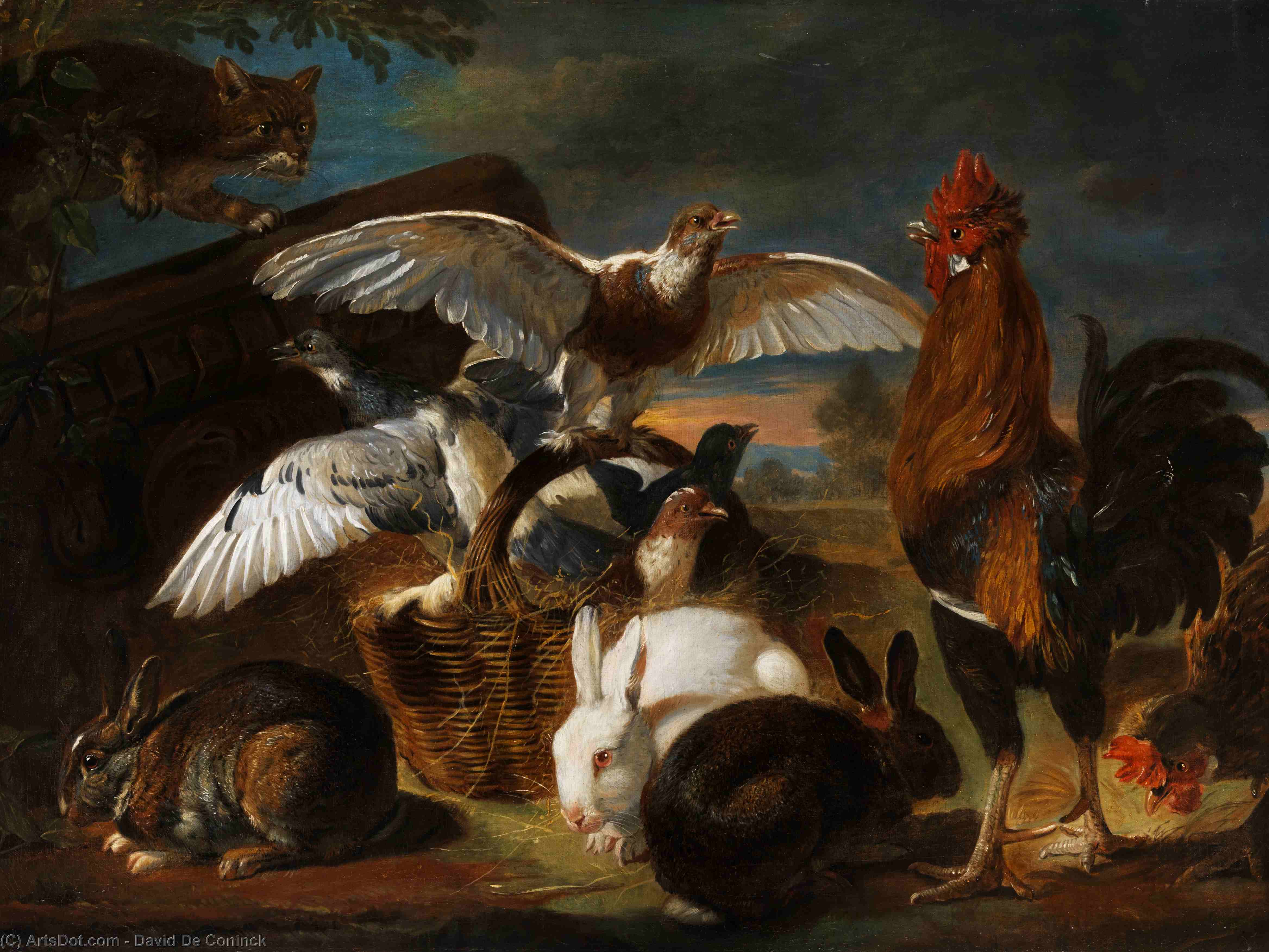 Wikioo.org – La Enciclopedia de las Bellas Artes - Pintura, Obras de arte de David De Coninck - alegoría de vigilancia