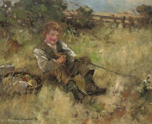 WikiOO.org - Encyclopedia of Fine Arts - Lukisan, Artwork David Fulton - Lunch in the fields