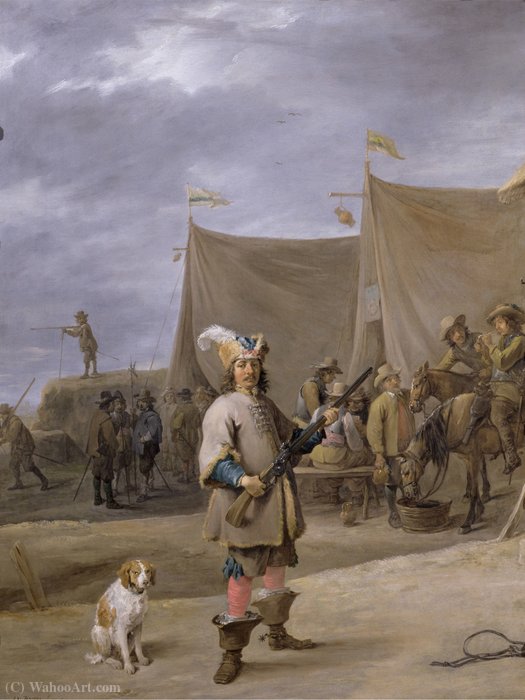WikiOO.org - Енциклопедія образотворчого мистецтва - Живопис, Картини
 David Teniers The Elder - Soldier