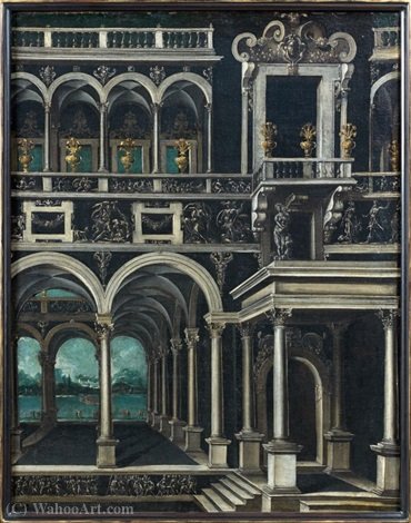 Wikioo.org - The Encyclopedia of Fine Arts - Painting, Artwork by Didier Barra - Gantry of a palace