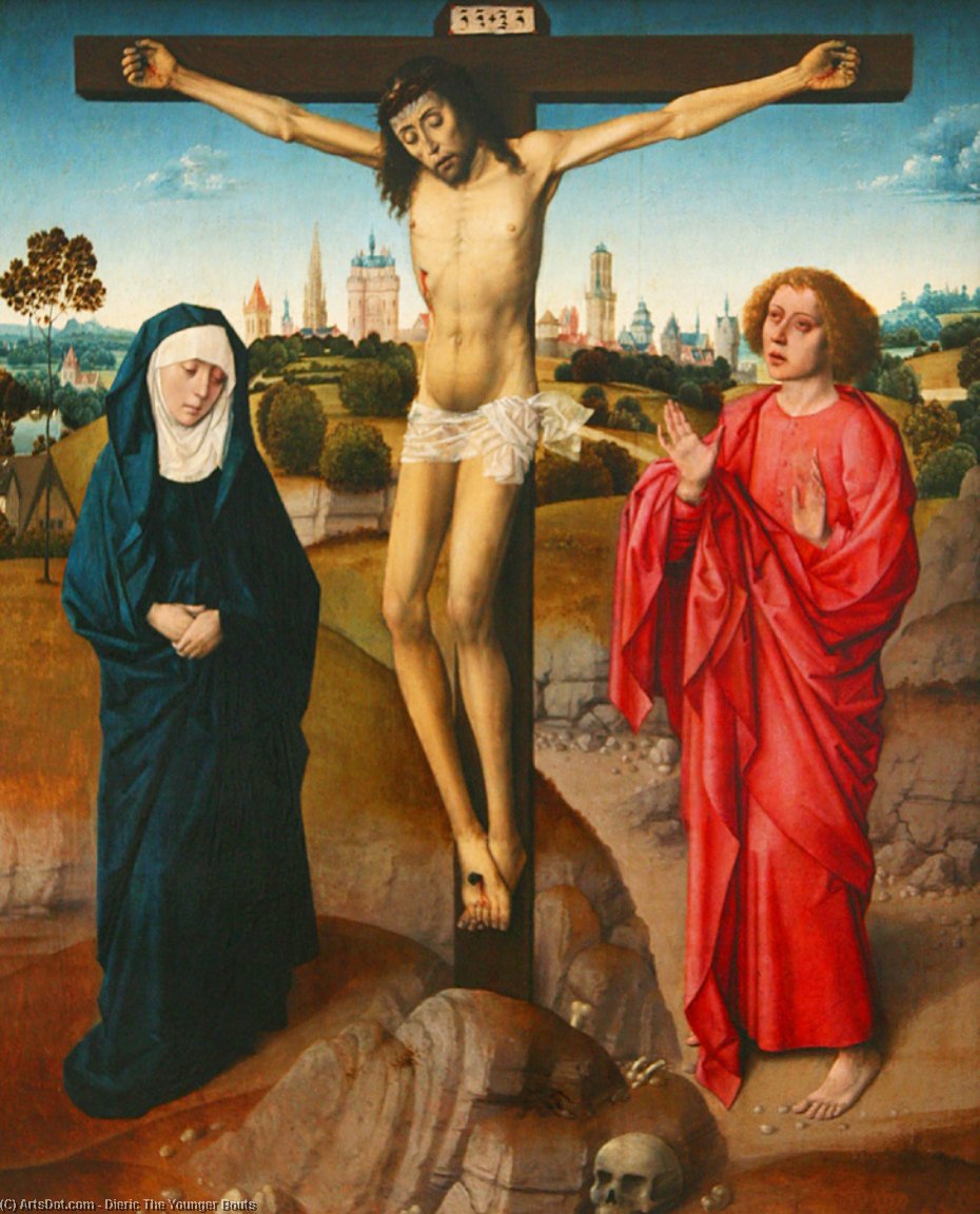 WikiOO.org - Encyclopedia of Fine Arts - Schilderen, Artwork Dieric The Younger Bouts - Crucifixion