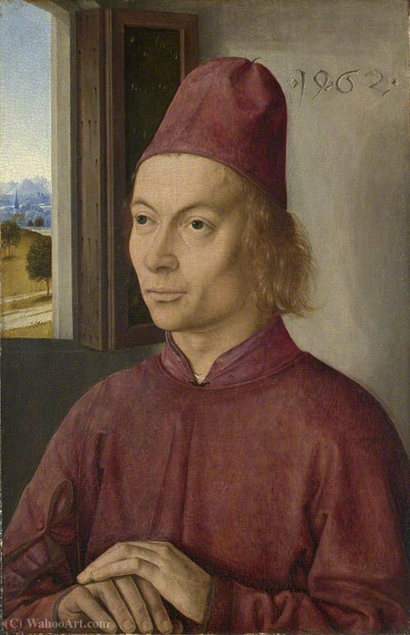 Wikioo.org - The Encyclopedia of Fine Arts - Painting, Artwork by Dieric The Younger Bouts - Portrait of a Man