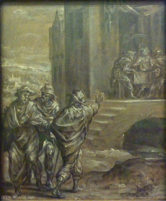 WikiOO.org - Encyclopedia of Fine Arts - Målning, konstverk Dirck Barendsz - Jesus and the disciples of Emmaus