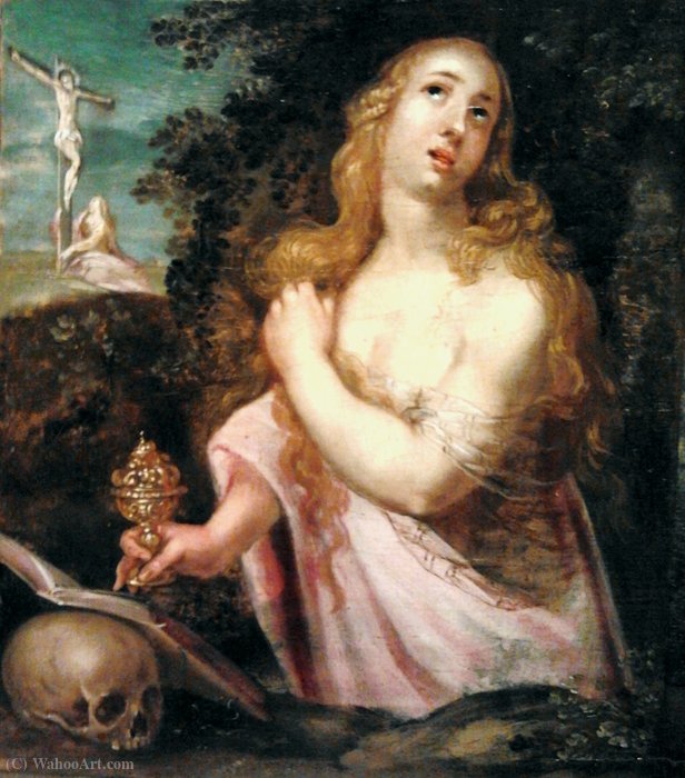 WikiOO.org - Encyclopedia of Fine Arts - Maleri, Artwork Dirck De Quade Van Ravesteyn - Penitent mary magdalene.