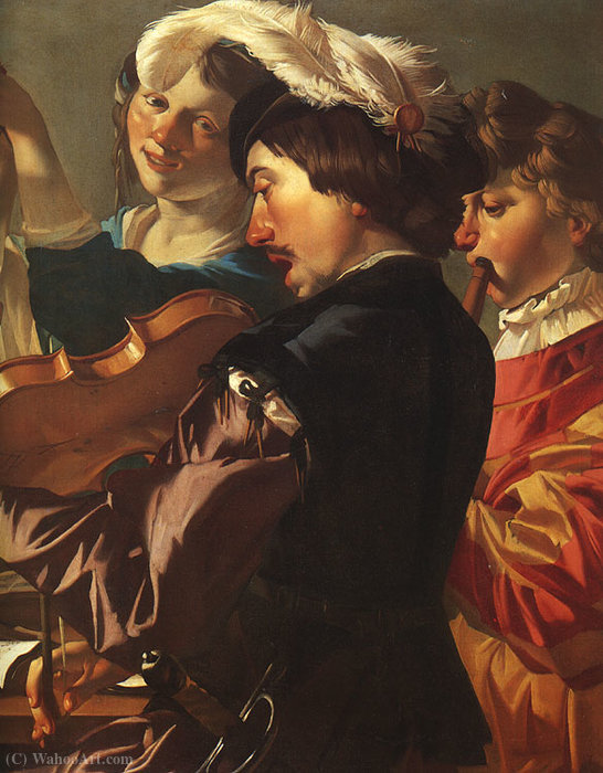 Wikioo.org - The Encyclopedia of Fine Arts - Painting, Artwork by Dirck Van Baburen - Concert