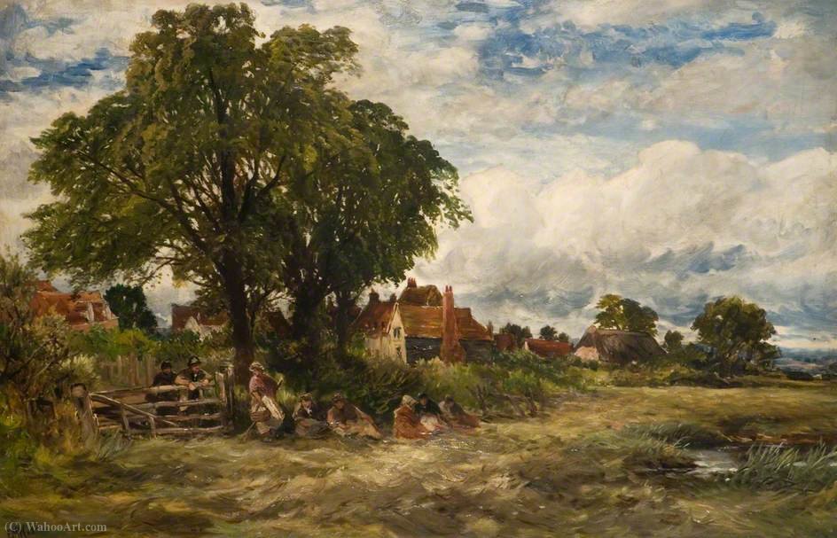WikiOO.org - Encyclopedia of Fine Arts - Maalaus, taideteos Edmund Morison Wimperis - Farm near Brocklehurst