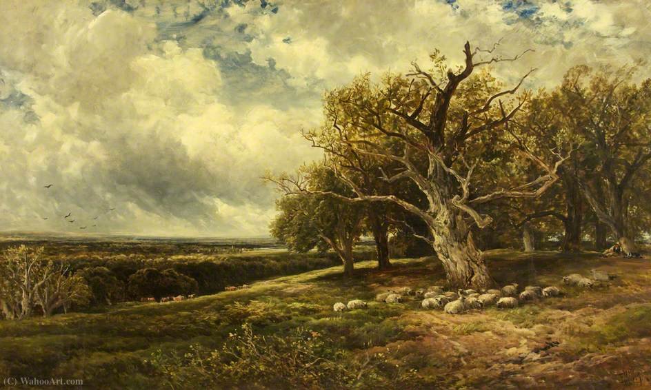 Wikioo.org - The Encyclopedia of Fine Arts - Painting, Artwork by Edmund Morison Wimperis - Landscape Across the Valley