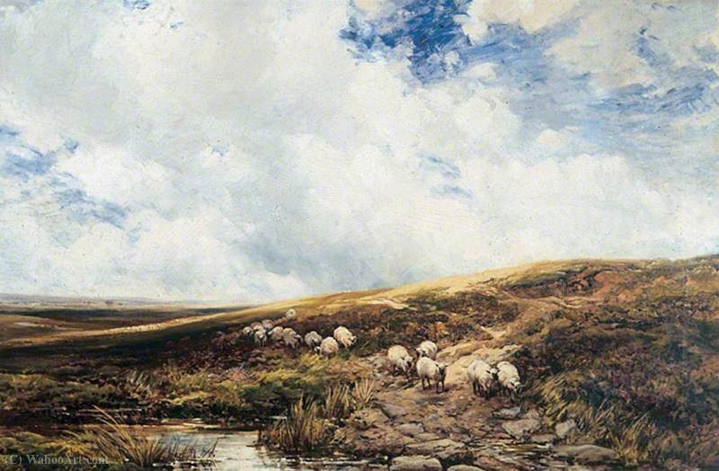 WikiOO.org - دایره المعارف هنرهای زیبا - نقاشی، آثار هنری Edmund Morison Wimperis - Sheep on the Fells