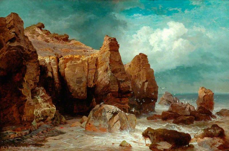 WikiOO.org - Εγκυκλοπαίδεια Καλών Τεχνών - Ζωγραφική, έργα τέχνης Edward Henry Holder - On the Yorkshire Coast