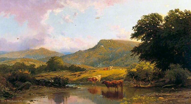 Wikioo.org - The Encyclopedia of Fine Arts - Painting, Artwork by Edward Henry Holder - Scene on the River Conwy, Betws-y-Coed