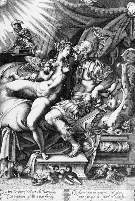 WikiOO.org - Encyclopedia of Fine Arts - Maalaus, taideteos Enea Vico - Mars and Venus