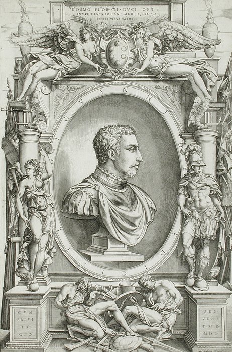 WikiOO.org - Encyclopedia of Fine Arts - Malba, Artwork Enea Vico - Portrait of Giovanni de Medici