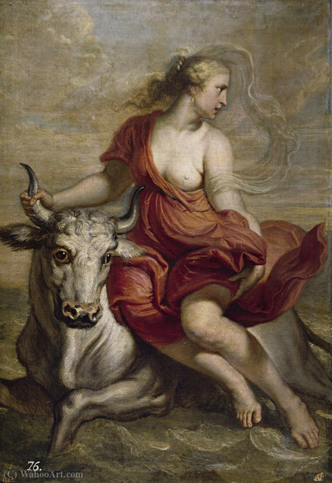 WikiOO.org - Encyclopedia of Fine Arts - Lukisan, Artwork Erasmus Ii Quellinus - The Rape of Europe