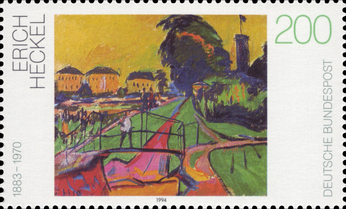 Wikioo.org - The Encyclopedia of Fine Arts - Painting, Artwork by Erich Heckel - Landscape near Dresden